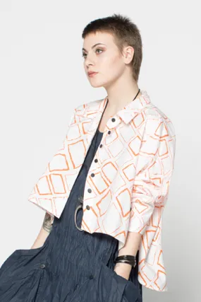 Selavie Shirt in Orange Carre Carnaby