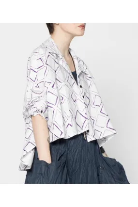 Selavie Shirt in Purple Carre Carnaby