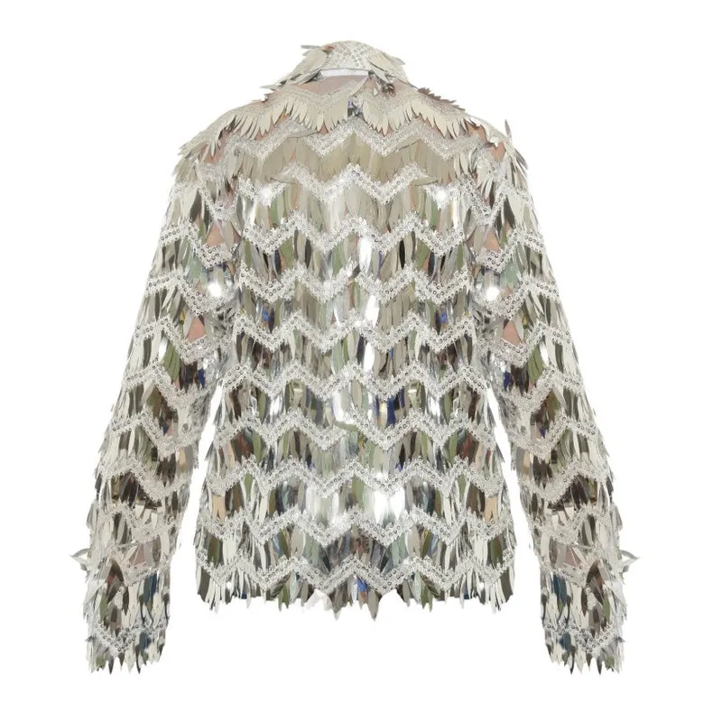 Sequin Shirt With Fringes