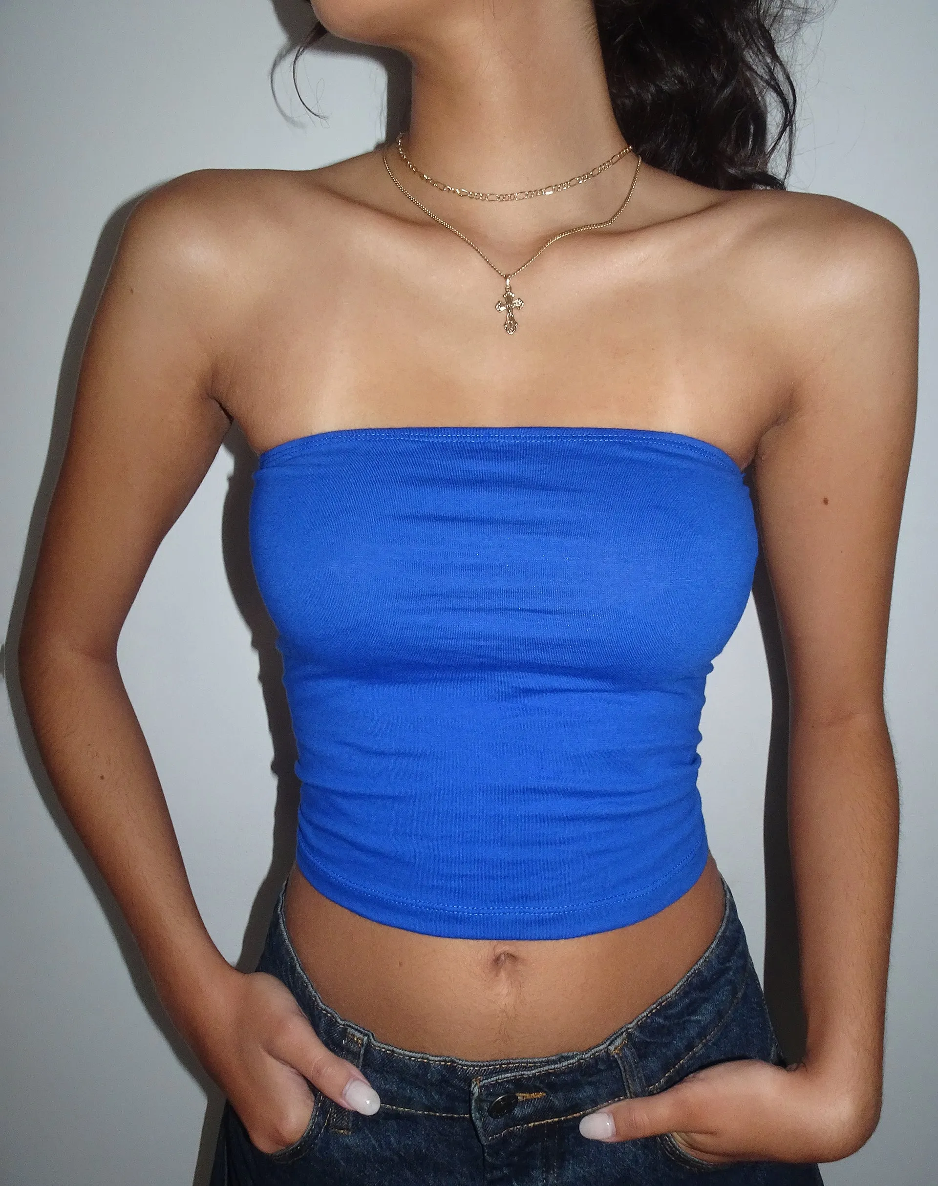 Shae Bandeau Top in Cobalt