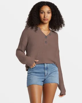 Shallow Waters Henley Sweater - Kona