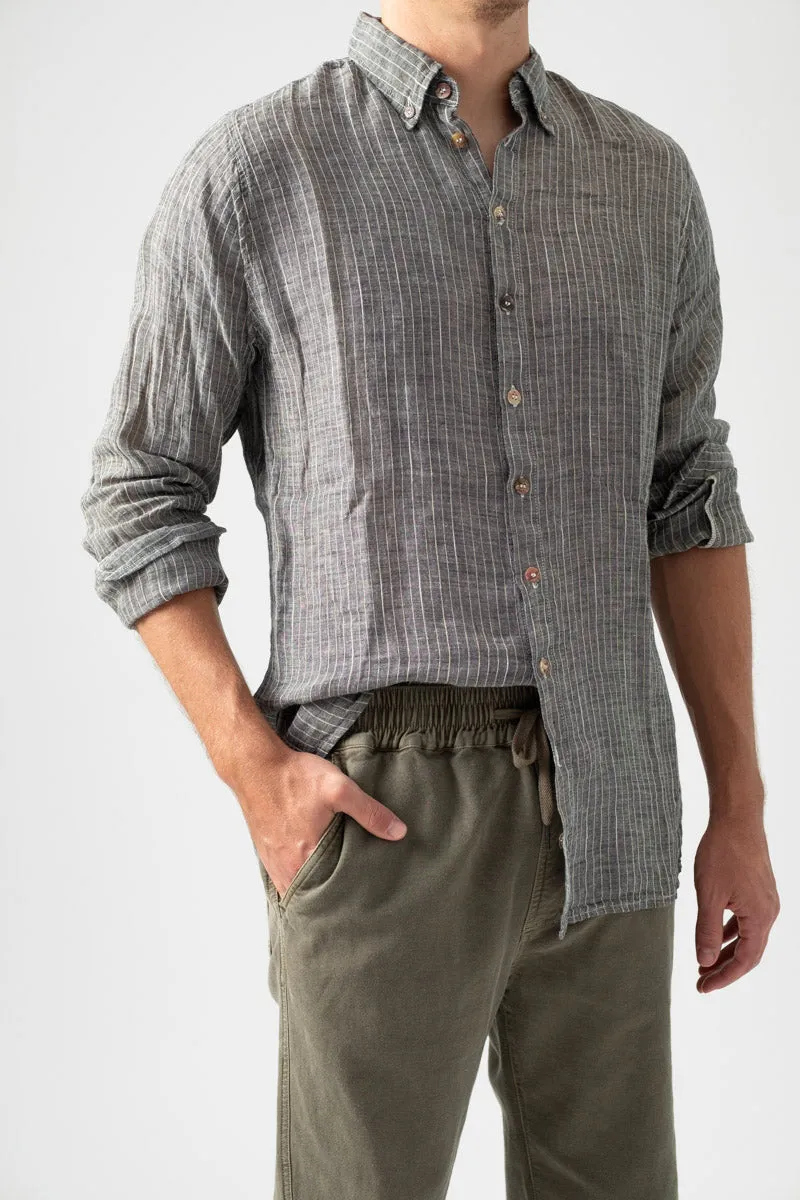 Shirt in Filetto Nero Naturale