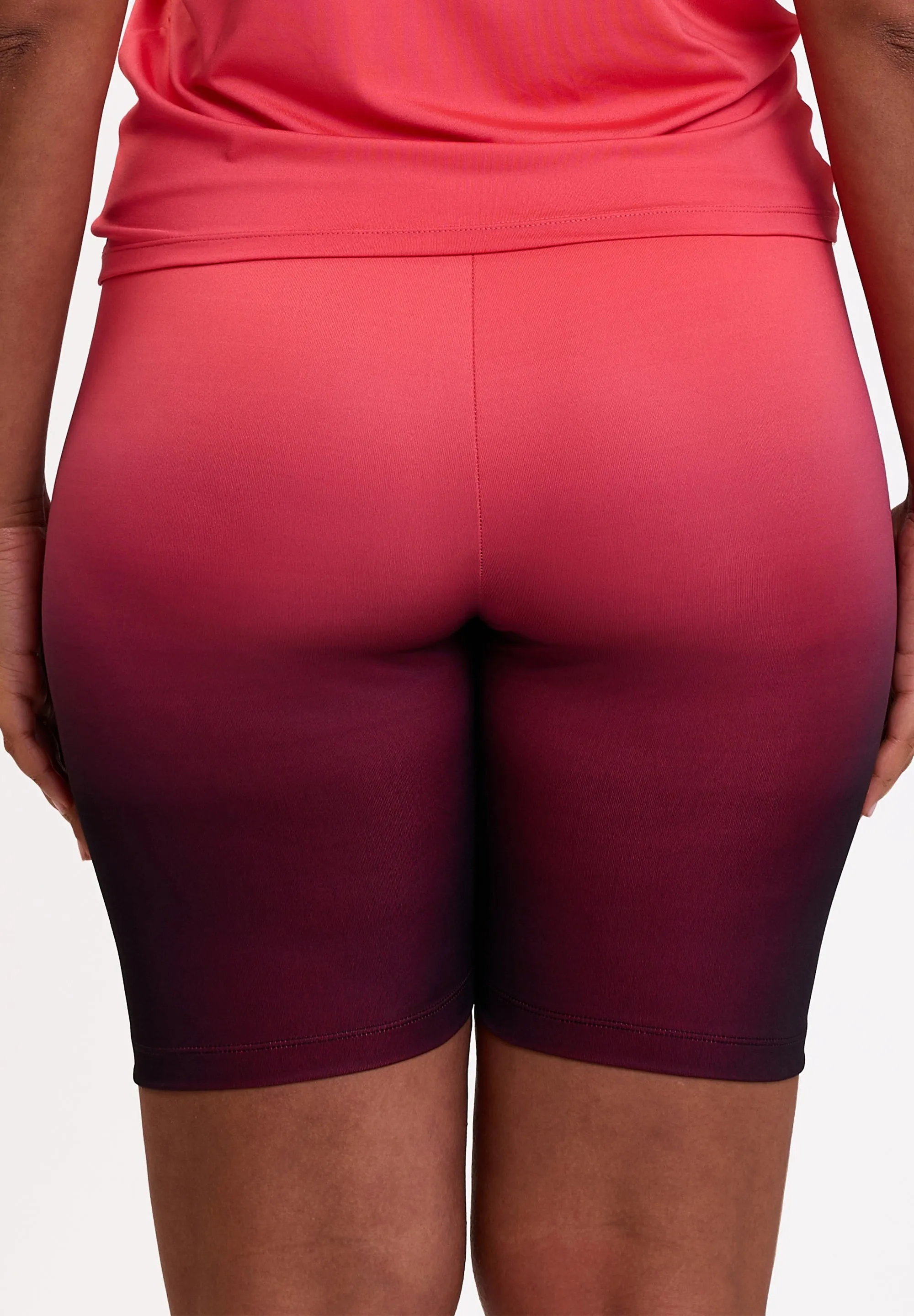 Short de sport Sport performance dégradé corail noir