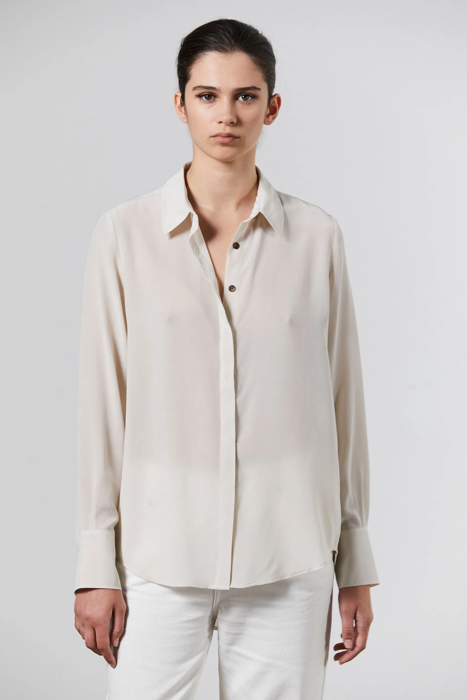 Silk Shirt - Putty