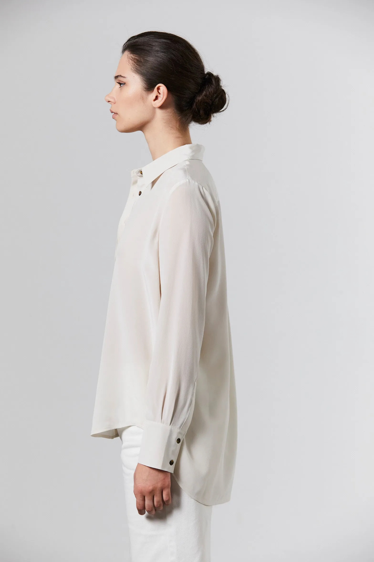 Silk Shirt - Putty