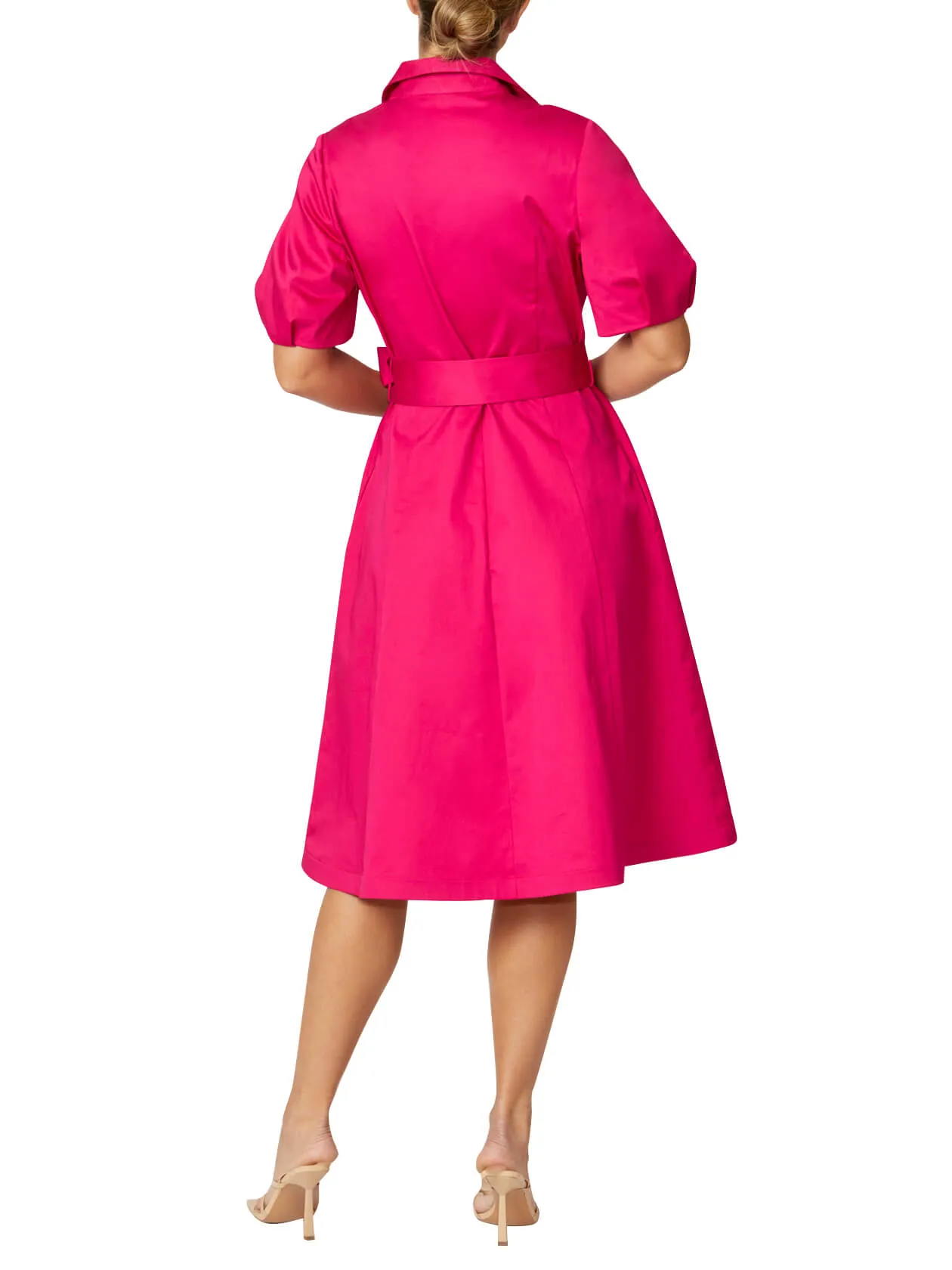 Simone Cerise Shirtdress