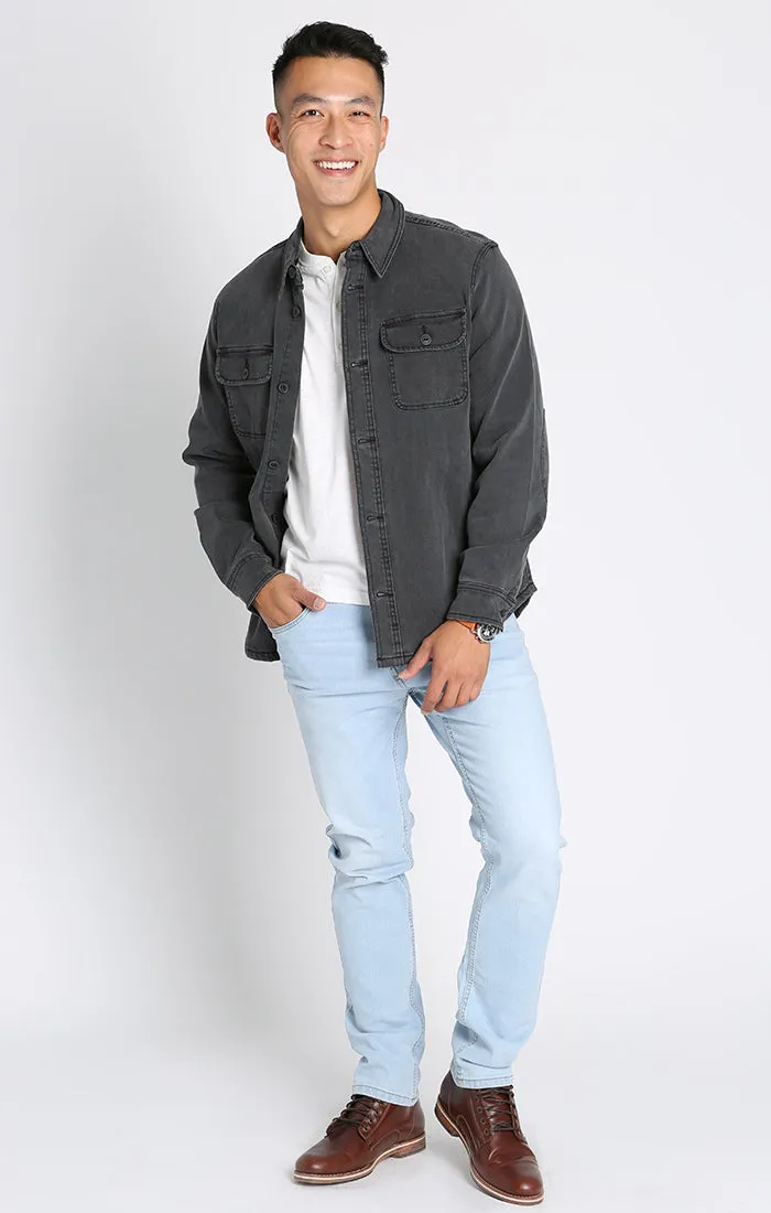 Stretch Flannel Lined Denim Jacket