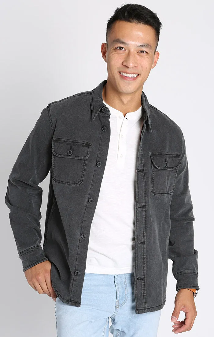 Stretch Flannel Lined Denim Jacket