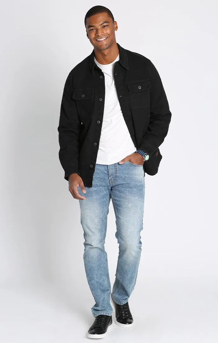 Stretch Flannel Lined Denim Jacket