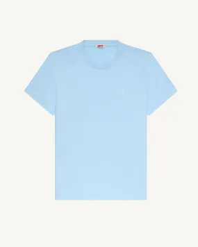 T-shirt col rond homme en coton Bleu glacier Pedro