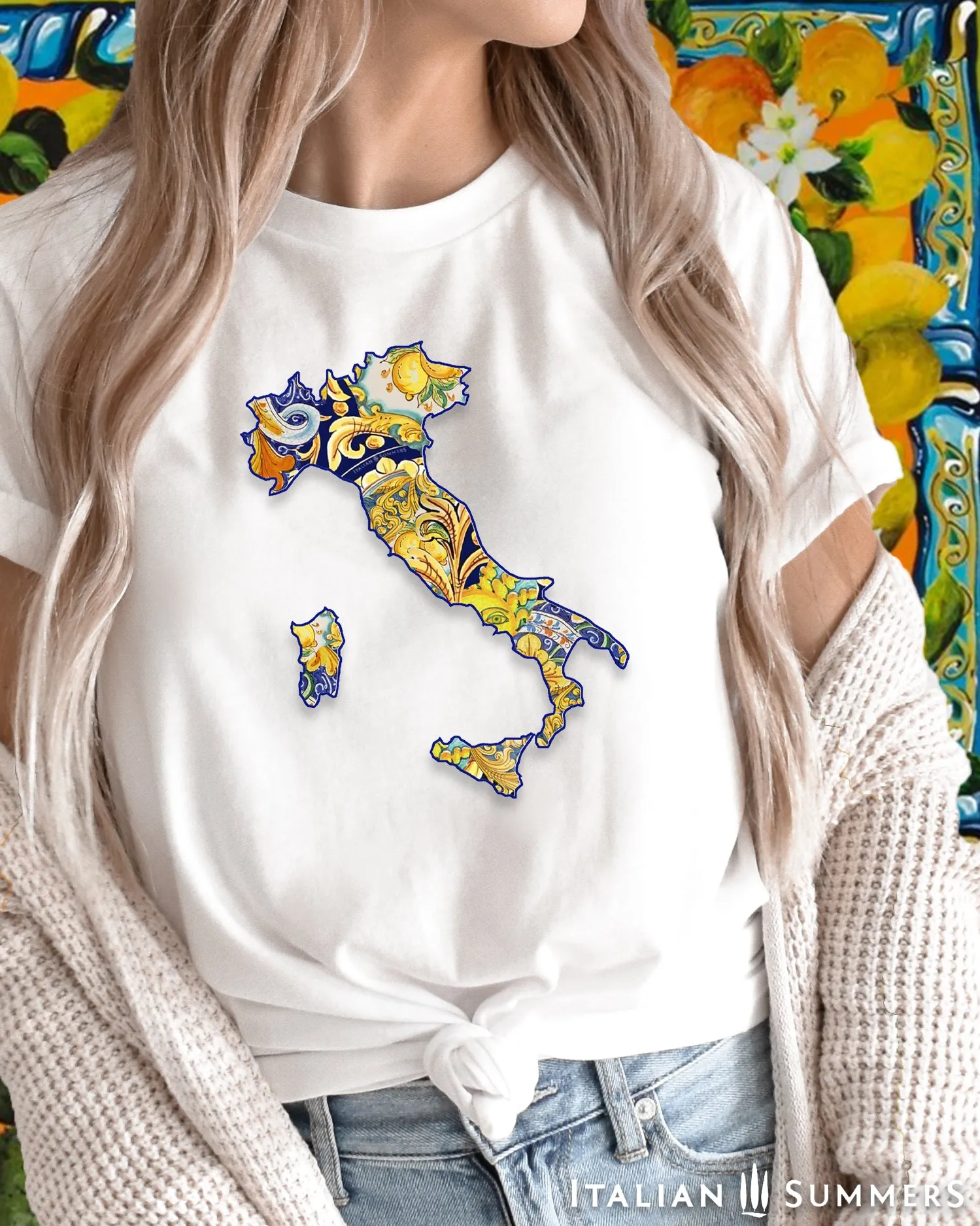 T Shirt ITALIA MAIOLICA - Ghirigoro-