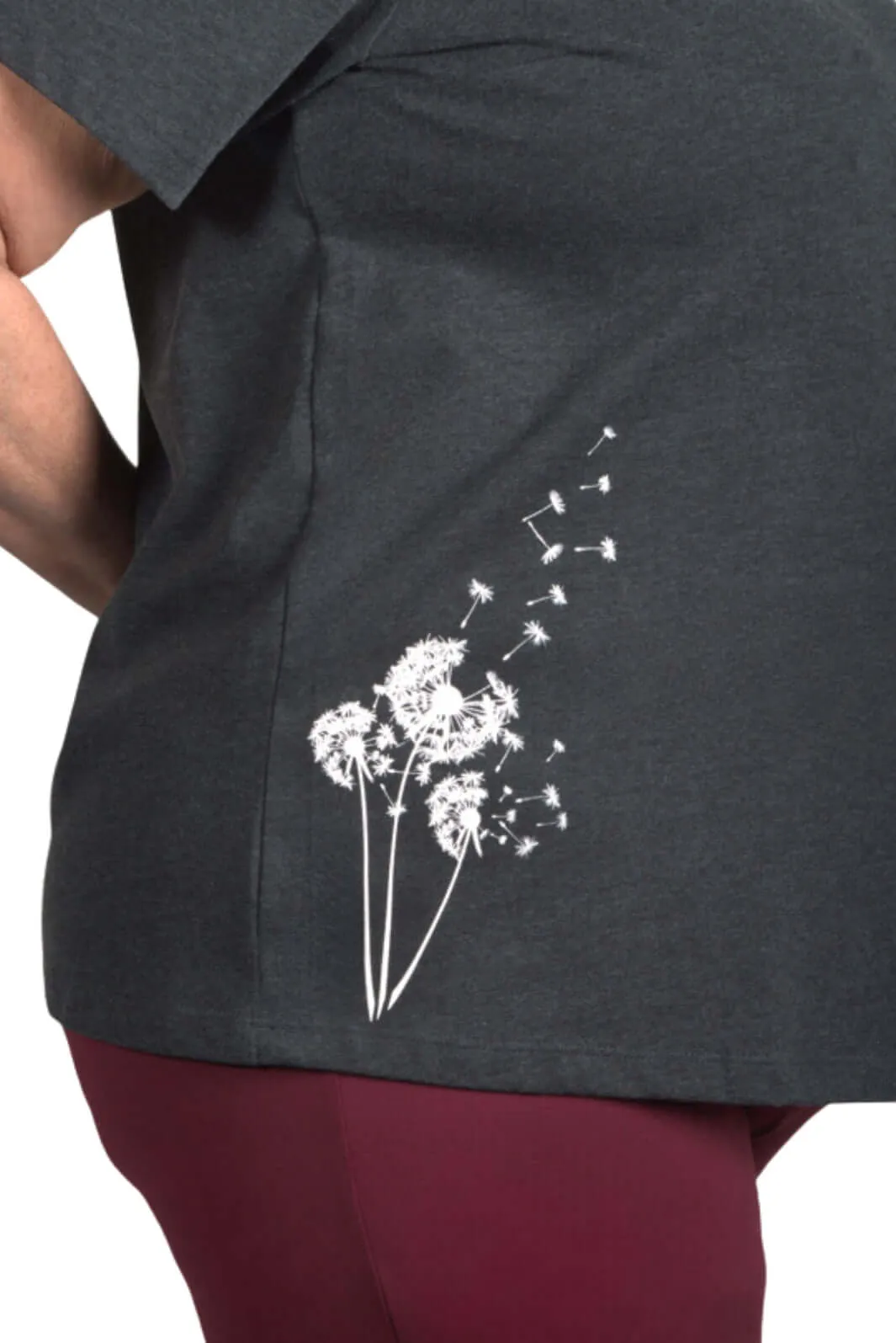 T-Shirt Manches courtes Dandelion Taille Plus (Charcoal Mix) de Sportive Plus