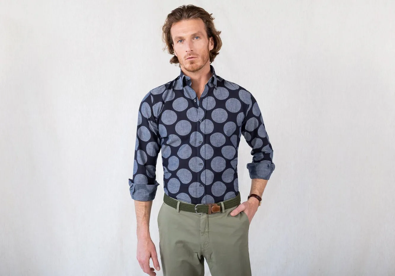 The Navy Foundry Print Casual Shirt