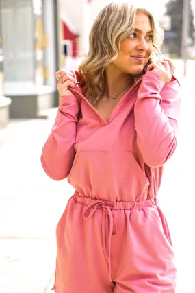 Trusting In You Pink Long Sleeve Romper