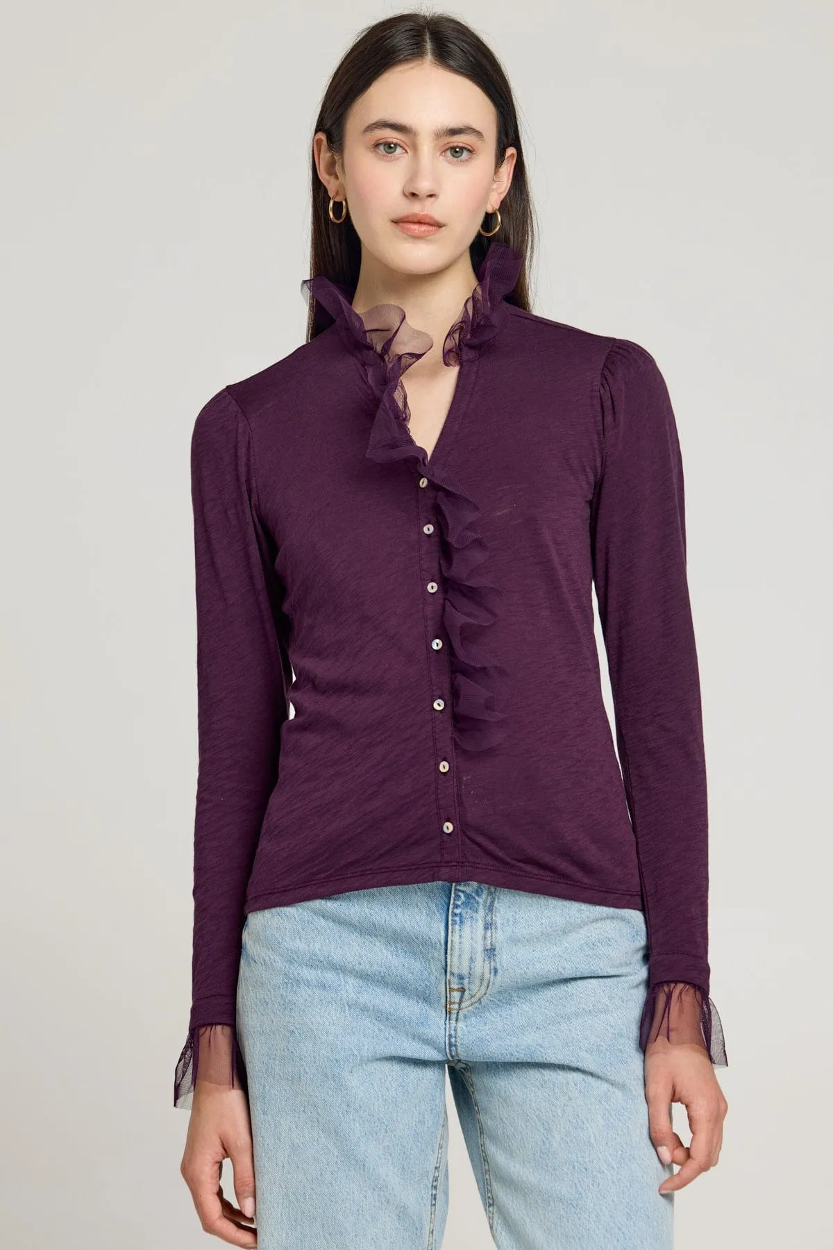 Vivian Tulle Ruffle Shirt