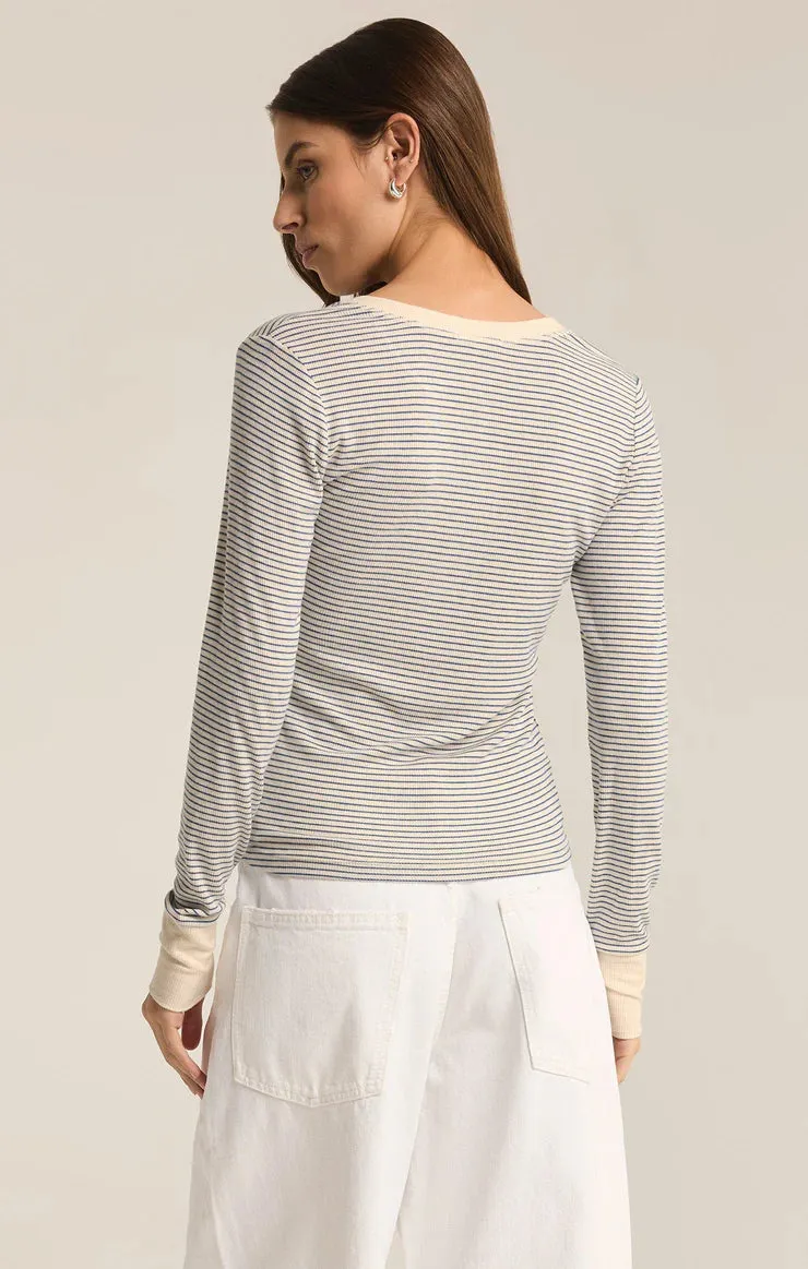 ZSUPPLY SCARLETT STRIPE RIB HENLEY